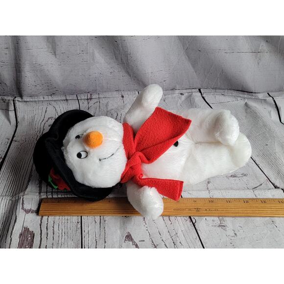 Russ Berrie 12in Snowberry the Snowman Plush Stuffed Animal White Christmas Toy - Picture 5 of 7